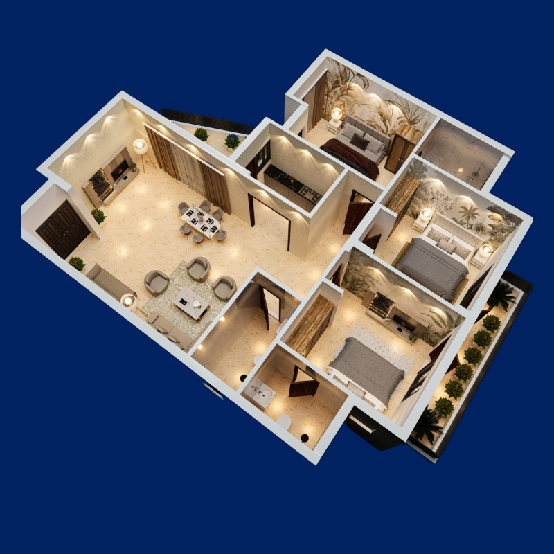 3 BHK Floor Plan